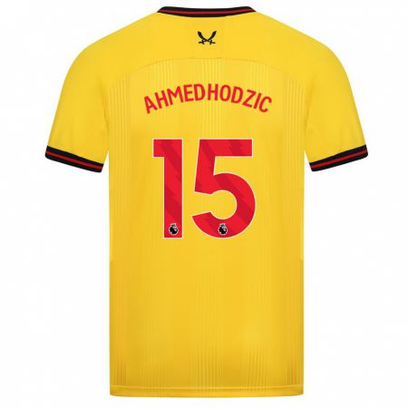 Kandiny Bambino Maglia Anel Ahmedhodzic #15 Giallo Kit Gara Away 2023/24 Maglietta