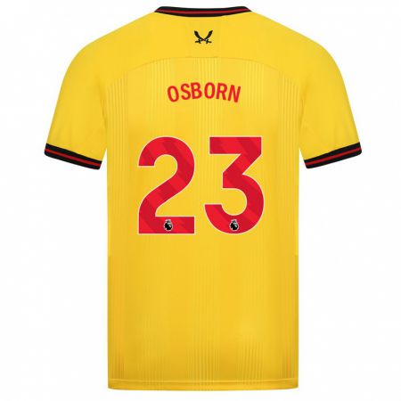 Kandiny Bambino Maglia Ben Osborn #23 Giallo Kit Gara Away 2023/24 Maglietta