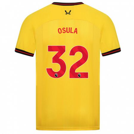 Kandiny Bambino Maglia William Osula #32 Giallo Kit Gara Away 2023/24 Maglietta