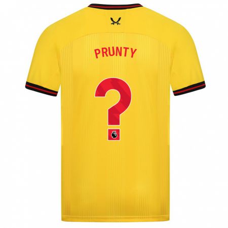 Kandiny Bambino Maglia Jayden Prunty #0 Giallo Kit Gara Away 2023/24 Maglietta