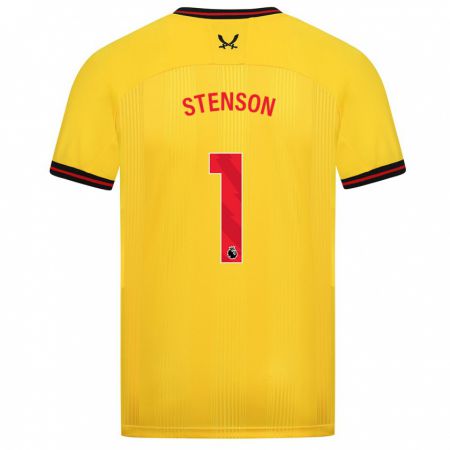 Kandiny Bambino Maglia Fran Stenson #1 Giallo Kit Gara Away 2023/24 Maglietta