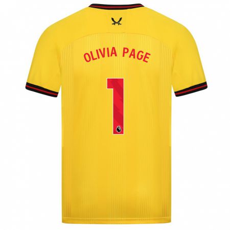 Kandiny Bambino Maglia Olivia Page #1 Giallo Kit Gara Away 2023/24 Maglietta