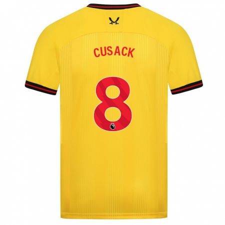 Kandiny Bambino Maglia Maddy Cusack † #8 Giallo Kit Gara Away 2023/24 Maglietta