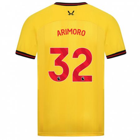 Kandiny Kinder Juliet Khinde Adebowale-Arimoro #32 Gelb Auswärtstrikot Trikot 2023/24 T-Shirt Österreich