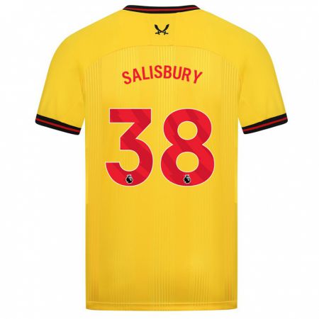 Kandiny Kinder Chloe Salisbury #38 Gelb Auswärtstrikot Trikot 2023/24 T-Shirt Österreich