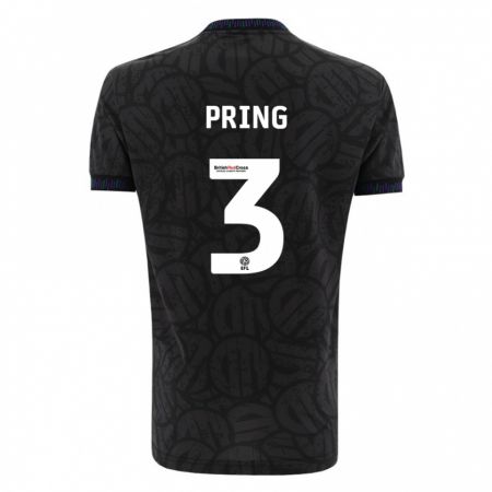 Kandiny Bambino Maglia Cameron Pring #3 Nero Kit Gara Away 2023/24 Maglietta