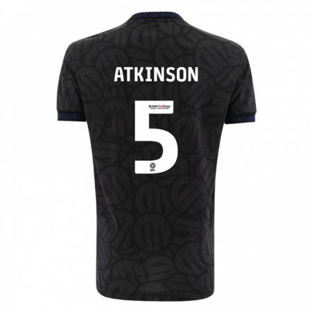 Kandiny Bambino Maglia Rob Atkinson #5 Nero Kit Gara Away 2023/24 Maglietta