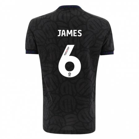 Kandiny Bambino Maglia Matty James #6 Nero Kit Gara Away 2023/24 Maglietta