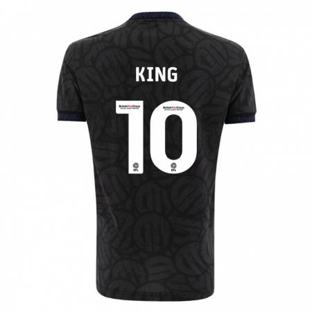 Kandiny Bambino Maglia Andy King #10 Nero Kit Gara Away 2023/24 Maglietta