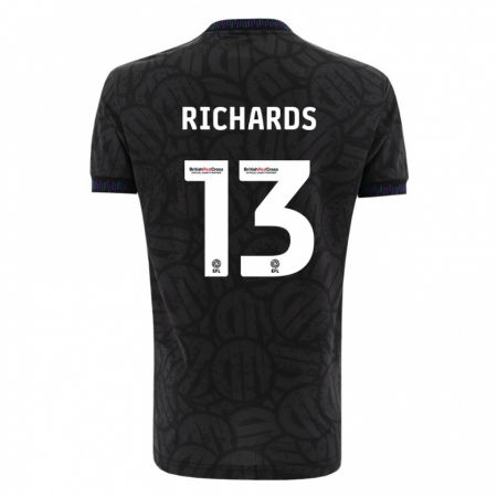 Kandiny Kinder Harvey Wiles-Richards #13 Schwarz Auswärtstrikot Trikot 2023/24 T-Shirt Österreich