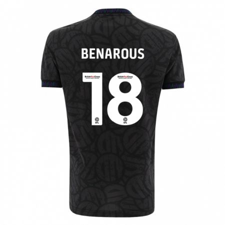 Kandiny Bambino Maglia Ayman Benarous #18 Nero Kit Gara Away 2023/24 Maglietta