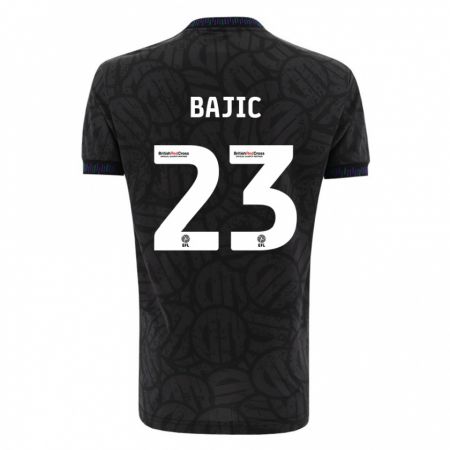 Kandiny Kinder Stefan Bajic #23 Schwarz Auswärtstrikot Trikot 2023/24 T-Shirt Österreich