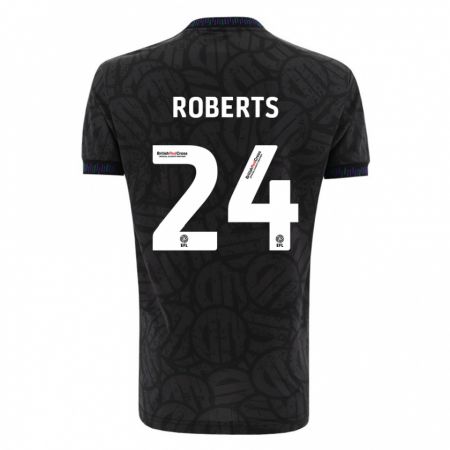 Kandiny Bambino Maglia Haydon Roberts #24 Nero Kit Gara Away 2023/24 Maglietta