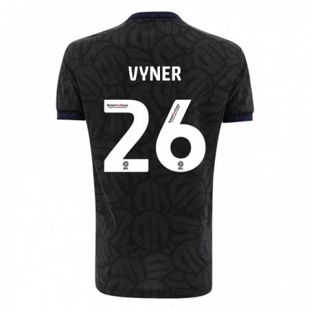 Kandiny Bambino Maglia Zak Vyner #26 Nero Kit Gara Away 2023/24 Maglietta