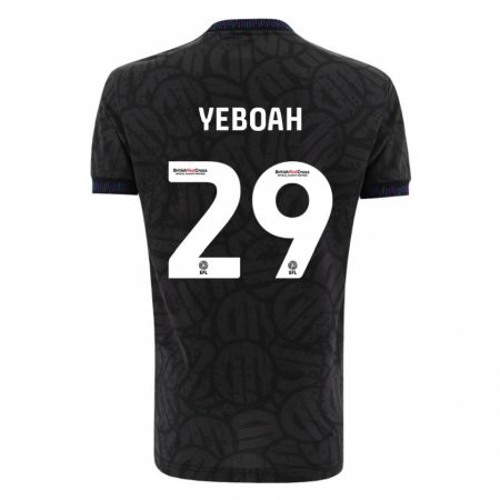 Kandiny Kinderen Ephraim Yeboah #29 Zwart Uitshirt Uittenue 2023/24 T-Shirt België