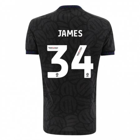 Kandiny Bambino Maglia Joseph James #34 Nero Kit Gara Away 2023/24 Maglietta