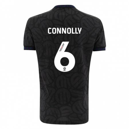 Kandiny Bambino Maglia Megan Connolly #6 Nero Kit Gara Away 2023/24 Maglietta