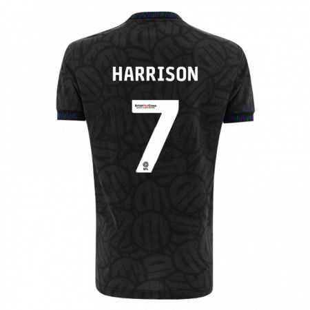 Kandiny Kinder Abi Harrison #7 Schwarz Auswärtstrikot Trikot 2023/24 T-Shirt Österreich