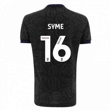 Kandiny Bambino Maglia Emily Syme #16 Nero Kit Gara Away 2023/24 Maglietta