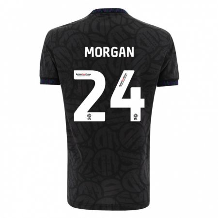 Kandiny Bambino Maglia Ffion Morgan #24 Nero Kit Gara Away 2023/24 Maglietta