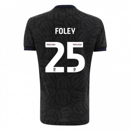 Kandiny Bambino Maglia Erin Foley #25 Nero Kit Gara Away 2023/24 Maglietta