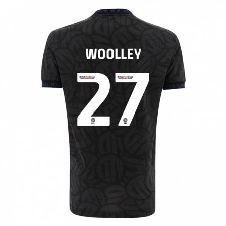 Kandiny Bambino Maglia Jesse Woolley #27 Nero Kit Gara Away 2023/24 Maglietta