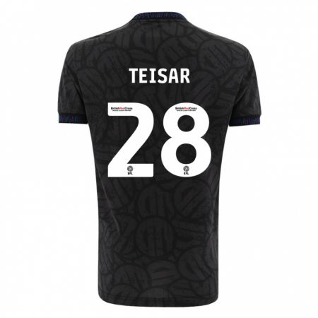 Kandiny Bambino Maglia Tianna Teisar #28 Nero Kit Gara Away 2023/24 Maglietta