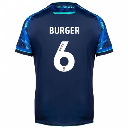 Kandiny Kinder Wouter Burger #6 Marine Auswärtstrikot Trikot 2023/24 T-Shirt Österreich