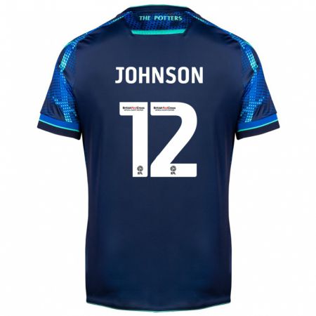 Kandiny Kinder Daniel Johnson #12 Marine Auswärtstrikot Trikot 2023/24 T-Shirt Österreich