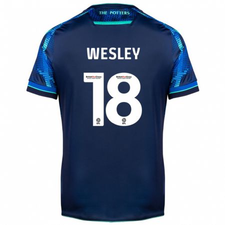 Kandiny Kinderen Wesley Moraes #18 Marine Uitshirt Uittenue 2023/24 T-Shirt België