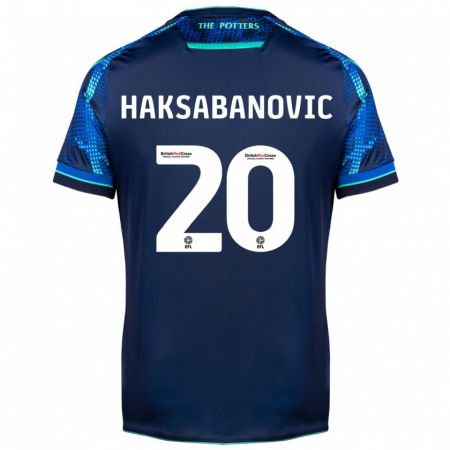 Kandiny Kinder Sead Hakšabanović #20 Marine Auswärtstrikot Trikot 2023/24 T-Shirt Österreich