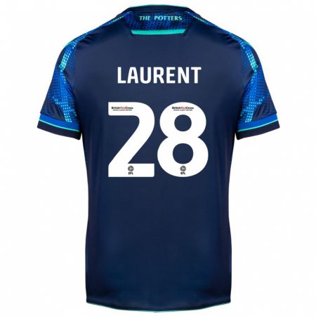 Kandiny Kinder Josh Laurent #28 Marine Auswärtstrikot Trikot 2023/24 T-Shirt Österreich