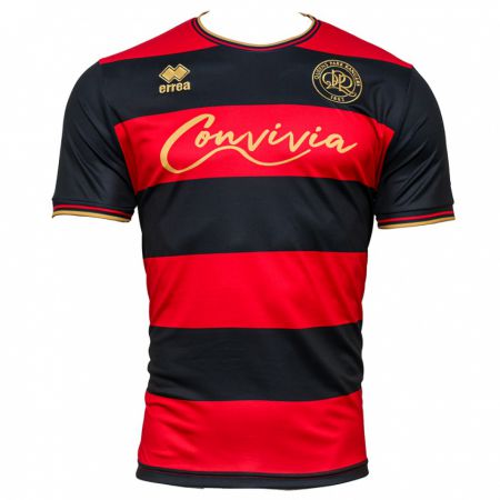 Kandiny Bambino Maglia Nathan Jeche #0 Nero Rosso Kit Gara Away 2023/24 Maglietta