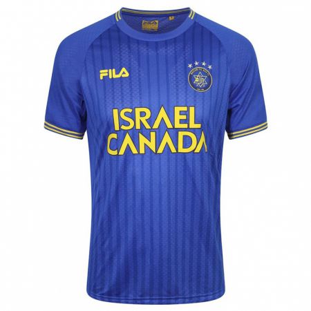 Kandiny Kinderen Yuval Kfir #0 Blauw Uitshirt Uittenue 2023/24 T-Shirt België