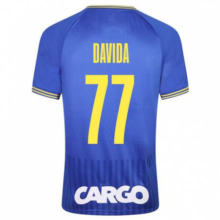 Kandiny Bambino Maglia Osher Davida #77 Blu Kit Gara Away 2023/24 Maglietta