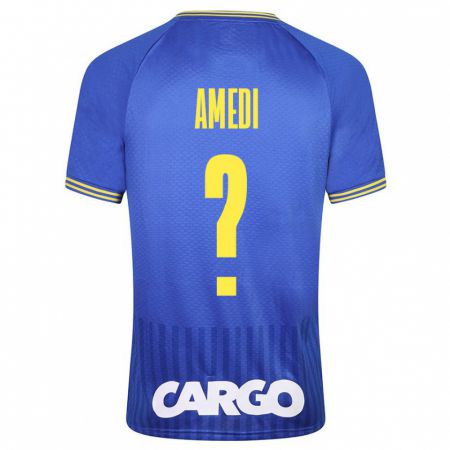 Kandiny Bambino Maglia Roei Amedi #0 Blu Kit Gara Away 2023/24 Maglietta