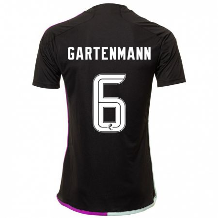 Kandiny Bambino Maglia Stefan Gartenmann #6 Nero Kit Gara Away 2023/24 Maglietta