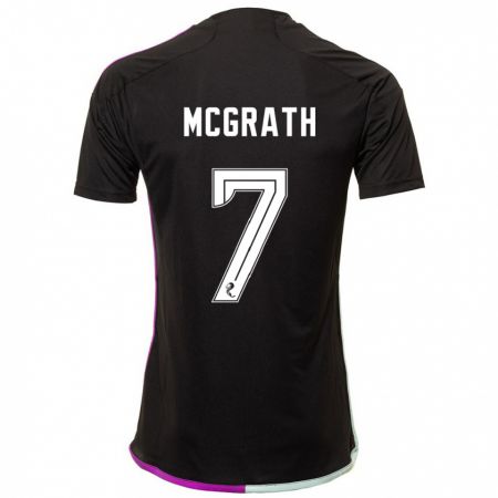 Kandiny Bambino Maglia Jamie Mcgrath #7 Nero Kit Gara Away 2023/24 Maglietta