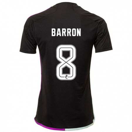 Kandiny Bambino Maglia Connor Barron #8 Nero Kit Gara Away 2023/24 Maglietta