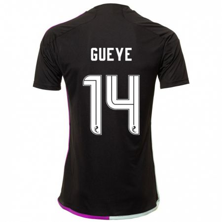 Kandiny Bambino Maglia Pape Habib Gueye #14 Nero Kit Gara Away 2023/24 Maglietta