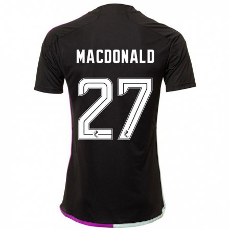 Kandiny Niño Camiseta Angus Macdonald #27 Negro 2ª Equipación 2023/24 La Camisa