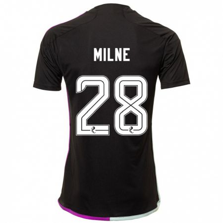 Kandiny Bambino Maglia Jack Milne #28 Nero Kit Gara Away 2023/24 Maglietta