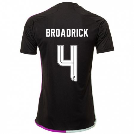 Kandiny Bambino Maglia Jessica Broadrick #4 Nero Kit Gara Away 2023/24 Maglietta