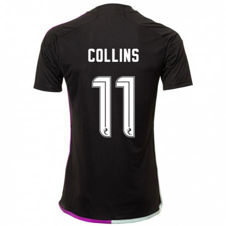 Kandiny Bambino Maglia Bailley Collins #11 Nero Kit Gara Away 2023/24 Maglietta