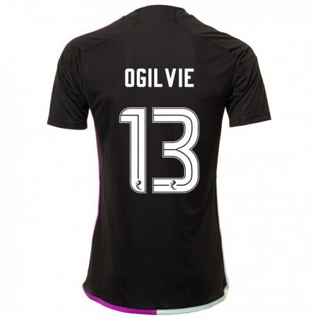 Kandiny Niño Camiseta Francesca Ogilvie #13 Negro 2ª Equipación 2023/24 La Camisa