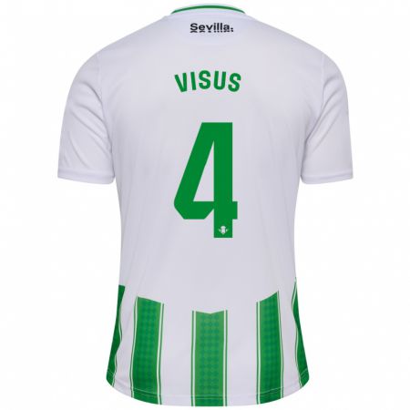 Kandiny Hombre Camiseta Ricardo Visus #4 Blanco 1ª Equipación 2023/24 La Camisa