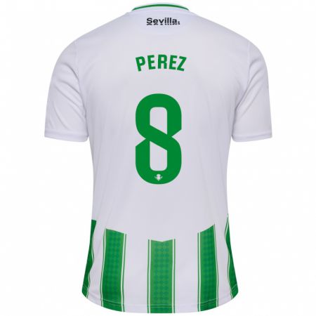 Kandiny Uomo Maglia Dani Pérez #8 Bianco Kit Gara Home 2023/24 Maglietta