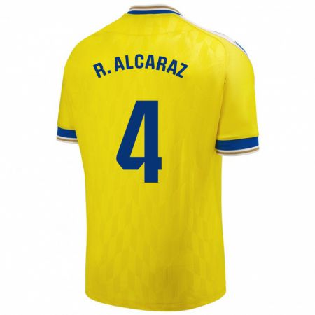 Kandiny Hombre Camiseta Rubén Alcaraz #4 Amarillo 1ª Equipación 2023/24 La Camisa