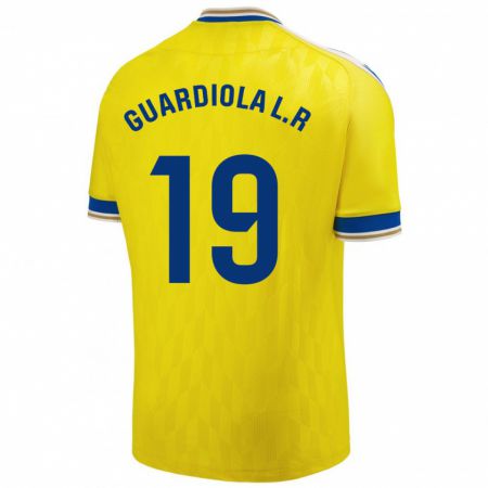 Kandiny Uomo Maglia Sergi Guardiola #19 Giallo Kit Gara Home 2023/24 Maglietta