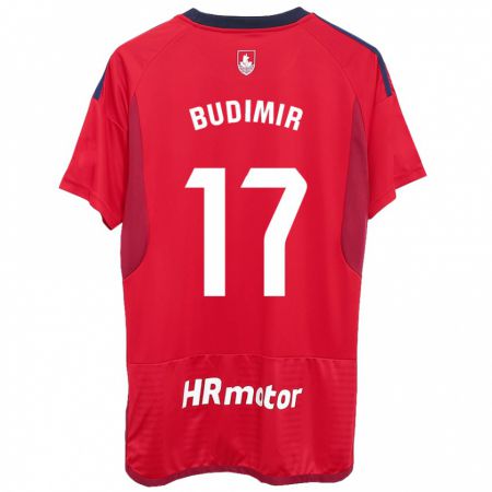 Kandiny Heren Ante Budimir #17 Rood Thuisshirt Thuistenue 2023/24 T-Shirt België